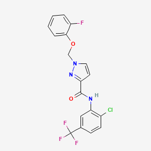 N-[2-chloro-5-(trifluoromethyl)phenyl]-1-[(2-fluorophenoxy)methyl]-1H-pyrazole-3-carboxamide