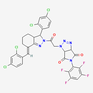 molecular formula C32H20Cl4F4N6O3 B10946760 1H,5H)-Dione 