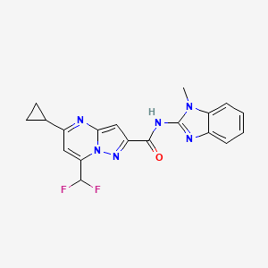 5-cyclopropyl-7-(difluoromethyl)-N-(1-methyl-1H-benzimidazol-2-yl)pyrazolo[1,5-a]pyrimidine-2-carboxamide