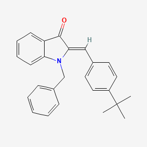 molecular formula C26H25NO B10946803 (2Z)-1-benzyl-2-(4-tert-butylbenzylidene)-1,2-dihydro-3H-indol-3-one 