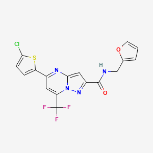 5-(5-chlorothiophen-2-yl)-N-(furan-2-ylmethyl)-7-(trifluoromethyl)pyrazolo[1,5-a]pyrimidine-2-carboxamide