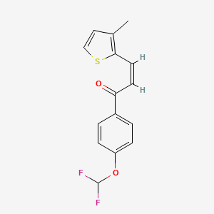 (2Z)-1-[4-(difluoromethoxy)phenyl]-3-(3-methylthiophen-2-yl)prop-2-en-1-one