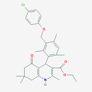 Ethyl 4-{3-[(4-chlorophenoxy)methyl]-2,4,6-trimethylphenyl}-2,7,7-trimethyl-5-oxo-1,4,5,6,7,8-hexahydroquinoline-3-carboxylate