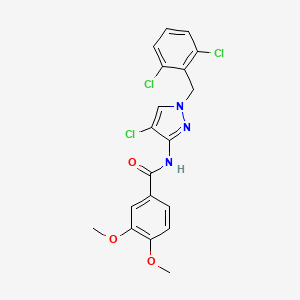 N-[4-chloro-1-(2,6-dichlorobenzyl)-1H-pyrazol-3-yl]-3,4-dimethoxybenzamide