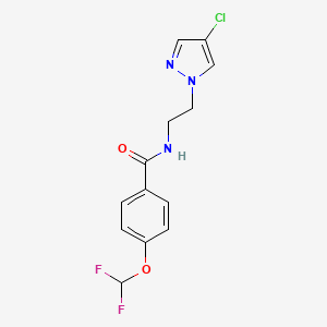 N-[2-(4-chloro-1H-pyrazol-1-yl)ethyl]-4-(difluoromethoxy)benzamide