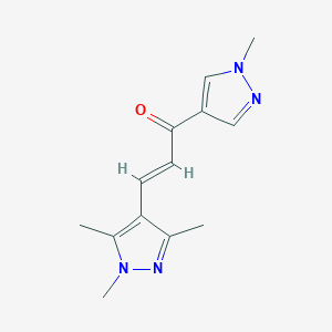 (2E)-1-(1-methyl-1H-pyrazol-4-yl)-3-(1,3,5-trimethyl-1H-pyrazol-4-yl)prop-2-en-1-one