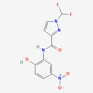 1-(difluoromethyl)-N-(2-hydroxy-5-nitrophenyl)-1H-pyrazole-3-carboxamide