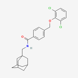 molecular formula C25H27Cl2NO2 B10946925 N-(1-adamantylmethyl)-4-[(2,6-dichlorophenoxy)methyl]benzamide 