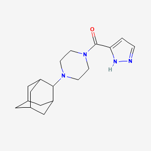 molecular formula C18H26N4O B10946973 [4-(2-Adamantyl)piperazino](1H-pyrazol-3-YL)methanone 