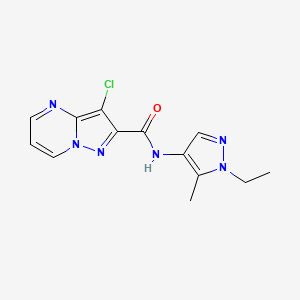 3-chloro-N-(1-ethyl-5-methyl-1H-pyrazol-4-yl)pyrazolo[1,5-a]pyrimidine-2-carboxamide