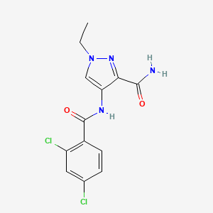 4-{[(2,4-dichlorophenyl)carbonyl]amino}-1-ethyl-1H-pyrazole-3-carboxamide