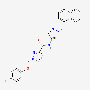 molecular formula C25H20FN5O2 B10947007 1-[(4-fluorophenoxy)methyl]-N-[1-(naphthalen-1-ylmethyl)-1H-pyrazol-4-yl]-1H-pyrazole-3-carboxamide 