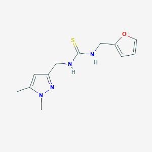 1-[(1,5-dimethyl-1H-pyrazol-3-yl)methyl]-3-(furan-2-ylmethyl)thiourea