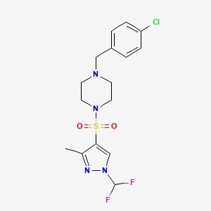 1-(4-chlorobenzyl)-4-{[1-(difluoromethyl)-3-methyl-1H-pyrazol-4-yl]sulfonyl}piperazine