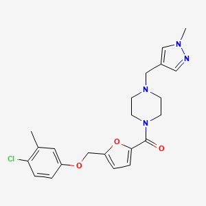 molecular formula C22H25ClN4O3 B10947062 {5-[(4-chloro-3-methylphenoxy)methyl]-2-furyl}{4-[(1-methyl-1H-pyrazol-4-yl)methyl]piperazino}methanone 