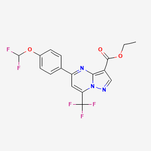 Ethyl 5-[4-(difluoromethoxy)phenyl]-7-(trifluoromethyl)pyrazolo[1,5-a]pyrimidine-3-carboxylate