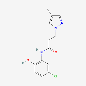 N-(5-chloro-2-hydroxyphenyl)-3-(4-methyl-1H-pyrazol-1-yl)propanamide