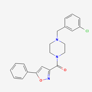 [4-(3-Chlorobenzyl)piperazin-1-yl](5-phenyl-1,2-oxazol-3-yl)methanone