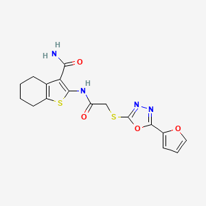 2-[({[5-(Furan-2-yl)-1,3,4-oxadiazol-2-yl]sulfanyl}acetyl)amino]-4,5,6,7-tetrahydro-1-benzothiophene-3-carboxamide