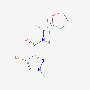 4-bromo-1-methyl-N-[1-(tetrahydrofuran-2-yl)ethyl]-1H-pyrazole-3-carboxamide