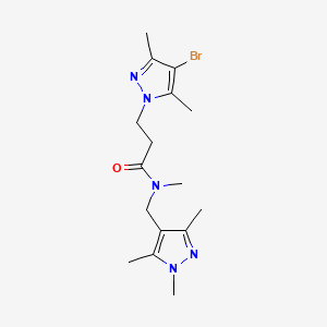 3-(4-bromo-3,5-dimethyl-1H-pyrazol-1-yl)-N-methyl-N-[(1,3,5-trimethyl-1H-pyrazol-4-yl)methyl]propanamide