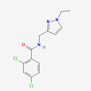 2,4-dichloro-N-[(1-ethyl-1H-pyrazol-3-yl)methyl]benzamide