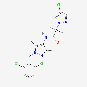 2-(4-chloro-1H-pyrazol-1-yl)-N-[1-(2,6-dichlorobenzyl)-3,5-dimethyl-1H-pyrazol-4-yl]-2-methylpropanamide