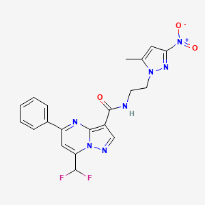 7-(difluoromethyl)-N-[2-(5-methyl-3-nitro-1H-pyrazol-1-yl)ethyl]-5-phenylpyrazolo[1,5-a]pyrimidine-3-carboxamide