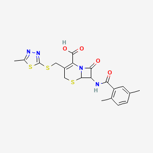 7-{[(2,5-Dimethylphenyl)carbonyl]amino}-3-{[(5-methyl-1,3,4-thiadiazol-2-yl)sulfanyl]methyl}-8-oxo-5-thia-1-azabicyclo[4.2.0]oct-2-ene-2-carboxylic acid