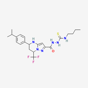 N-butyl-2-({5-[4-(propan-2-yl)phenyl]-7-(trifluoromethyl)-4,5,6,7-tetrahydropyrazolo[1,5-a]pyrimidin-2-yl}carbonyl)hydrazinecarbothioamide