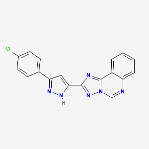 2-[5-(4-chlorophenyl)-1H-pyrazol-3-yl][1,2,4]triazolo[1,5-c]quinazoline