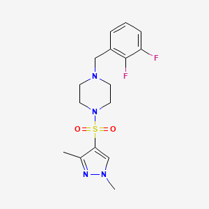 molecular formula C16H20F2N4O2S B10947337 1-(2,3-difluorobenzyl)-4-[(1,3-dimethyl-1H-pyrazol-4-yl)sulfonyl]piperazine 