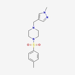 molecular formula C16H22N4O2S B10947343 1-[(4-methylphenyl)sulfonyl]-4-[(1-methyl-1H-pyrazol-4-yl)methyl]piperazine 