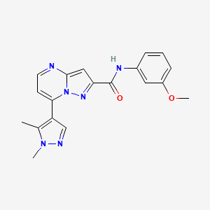 7-(1,5-dimethyl-1H-pyrazol-4-yl)-N-(3-methoxyphenyl)pyrazolo[1,5-a]pyrimidine-2-carboxamide