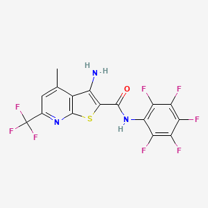 3-amino-4-methyl-N-(pentafluorophenyl)-6-(trifluoromethyl)thieno[2,3-b]pyridine-2-carboxamide