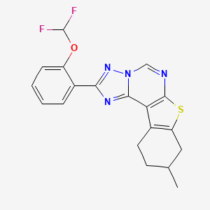 2-[2-(Difluoromethoxy)phenyl]-9-methyl-8,9,10,11-tetrahydro[1]benzothieno[3,2-e][1,2,4]triazolo[1,5-c]pyrimidine