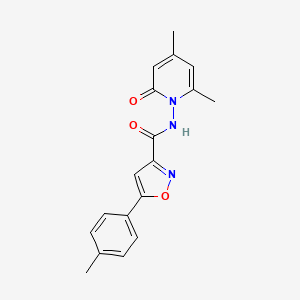 molecular formula C18H17N3O3 B10947362 N-(4,6-dimethyl-2-oxopyridin-1(2H)-yl)-5-(4-methylphenyl)-1,2-oxazole-3-carboxamide 