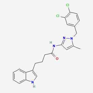 N-[1-(3,4-dichlorobenzyl)-5-methyl-1H-pyrazol-3-yl]-4-(1H-indol-3-yl)butanamide