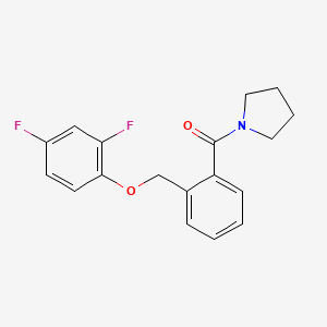 {2-[(2,4-Difluorophenoxy)methyl]phenyl}(pyrrolidin-1-yl)methanone