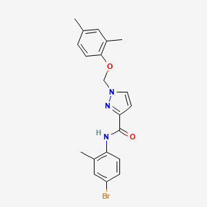 molecular formula C20H20BrN3O2 B10947487 N-(4-bromo-2-methylphenyl)-1-[(2,4-dimethylphenoxy)methyl]-1H-pyrazole-3-carboxamide 