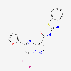 N-(1,3-benzothiazol-2-yl)-5-(furan-2-yl)-7-(trifluoromethyl)pyrazolo[1,5-a]pyrimidine-3-carboxamide