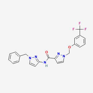 N-(1-benzyl-1H-pyrazol-3-yl)-1-{[3-(trifluoromethyl)phenoxy]methyl}-1H-pyrazole-3-carboxamide