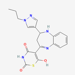 4-hydroxy-5-[2-(1-propyl-1H-pyrazol-4-yl)-2,3-dihydro-1H-1,5-benzodiazepin-4-yl]-2H-1,3-thiazine-2,6(3H)-dione