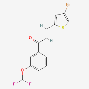 (2E)-3-(4-bromothiophen-2-yl)-1-[3-(difluoromethoxy)phenyl]prop-2-en-1-one