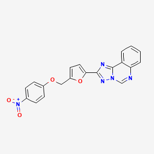 molecular formula C20H13N5O4 B10947614 2-{5-[(4-Nitrophenoxy)methyl]furan-2-yl}[1,2,4]triazolo[1,5-c]quinazoline 