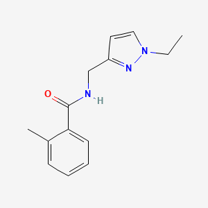 N-[(1-ethyl-1H-pyrazol-3-yl)methyl]-2-methylbenzamide