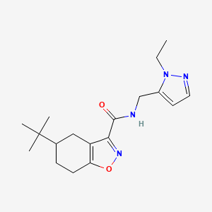 5-tert-butyl-N-[(1-ethyl-1H-pyrazol-5-yl)methyl]-4,5,6,7-tetrahydro-1,2-benzoxazole-3-carboxamide