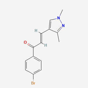 (2E)-1-(4-bromophenyl)-3-(1,3-dimethyl-1H-pyrazol-4-yl)prop-2-en-1-one