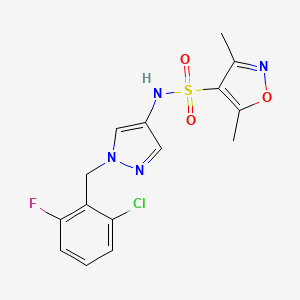 N-[1-(2-chloro-6-fluorobenzyl)-1H-pyrazol-4-yl]-3,5-dimethyl-1,2-oxazole-4-sulfonamide