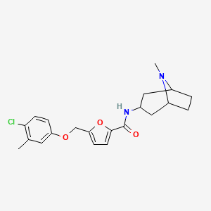 5-[(4-chloro-3-methylphenoxy)methyl]-N-(8-methyl-8-azabicyclo[3.2.1]oct-3-yl)furan-2-carboxamide